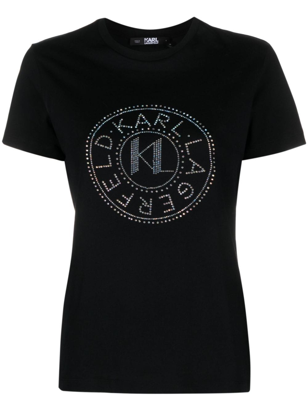Karl Lagerfeld logo-embellished organic cotton T-shirt - Black von Karl Lagerfeld