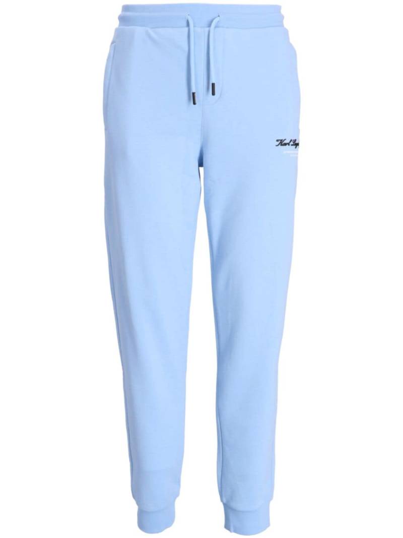 Karl Lagerfeld logo-embroidered track pants - Blue von Karl Lagerfeld