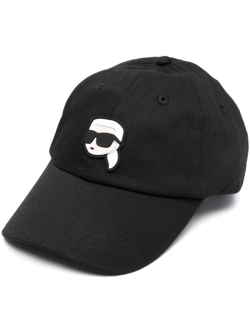 Karl Lagerfeld logo-appliqué baseball cap - Black von Karl Lagerfeld