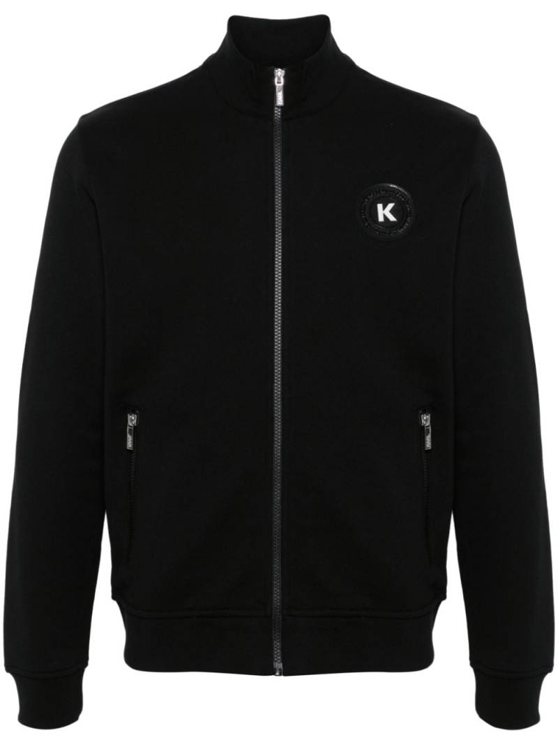 Karl Lagerfeld logo-patch zipped sweatshirt - Black von Karl Lagerfeld