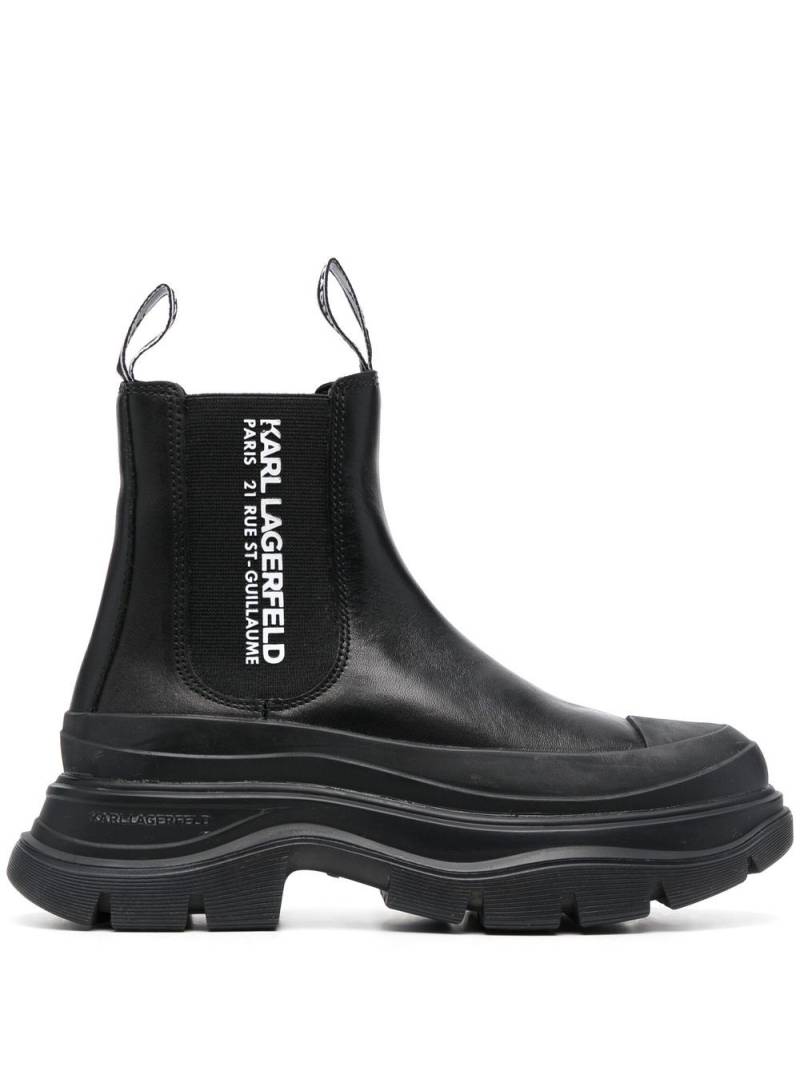 Karl Lagerfeld logo-print chelsea boots - Black von Karl Lagerfeld