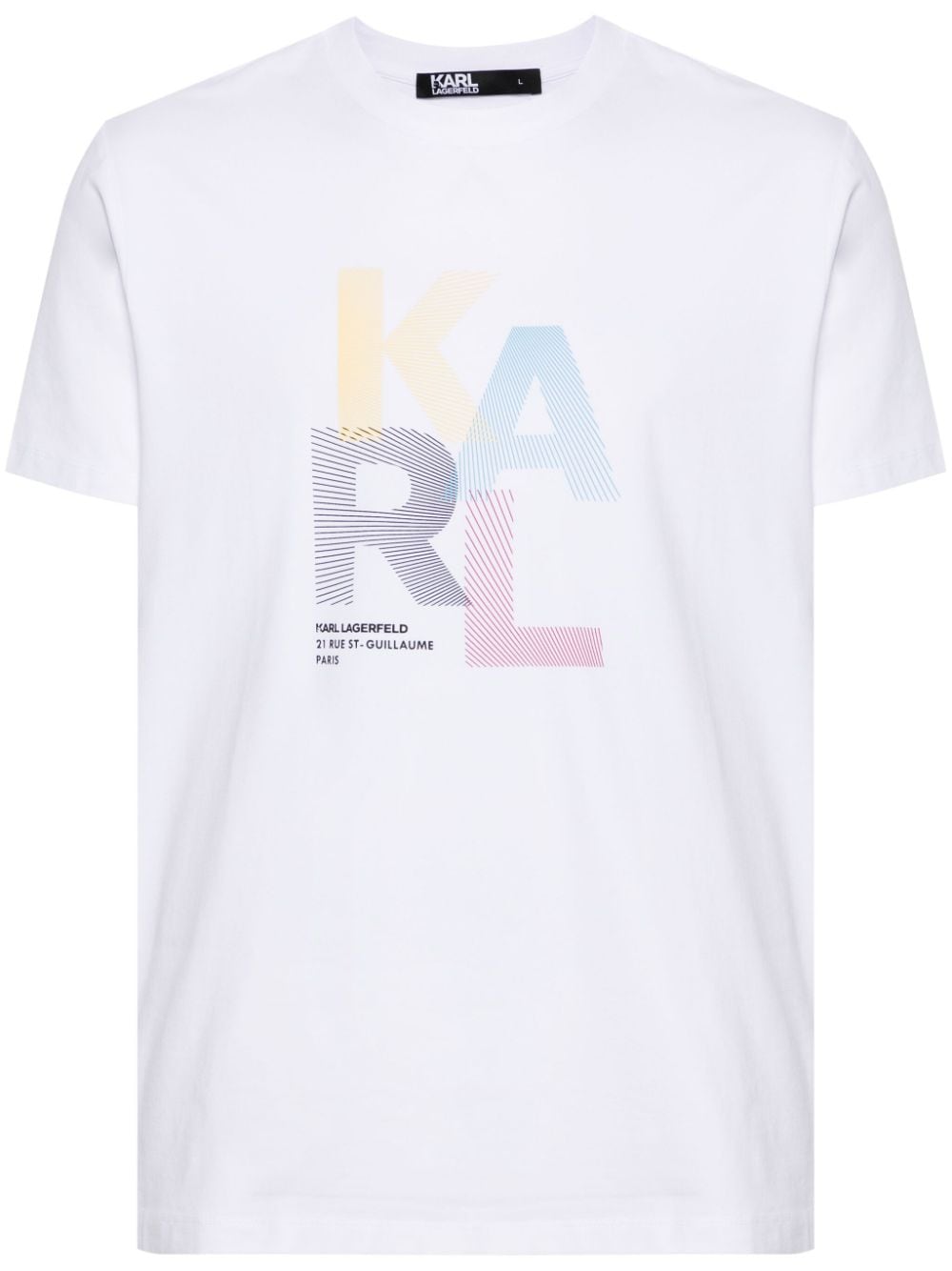 Karl Lagerfeld logo-print cotton T-shirt - White von Karl Lagerfeld