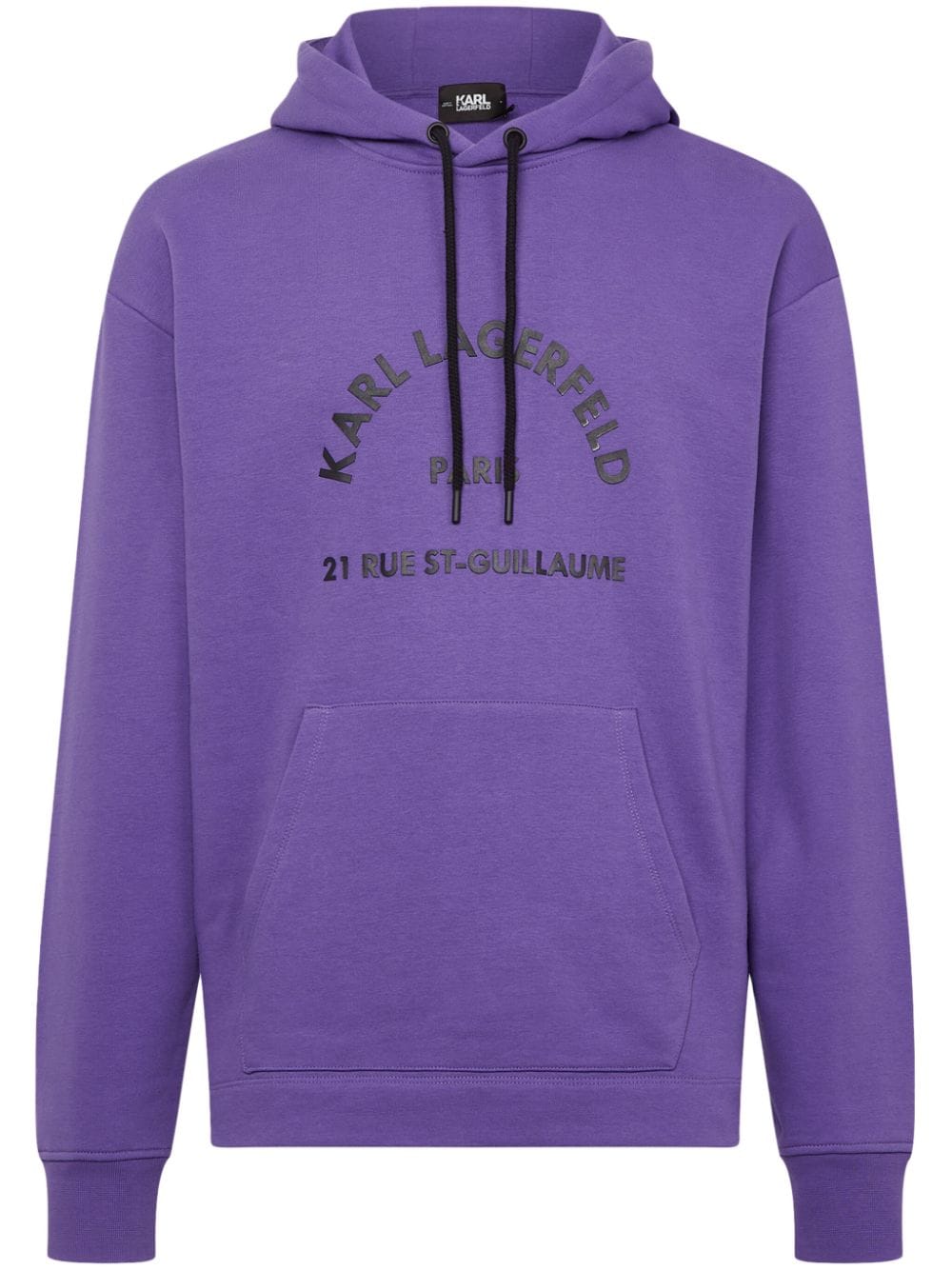 Karl Lagerfeld logo-print cotton hoodie - Purple von Karl Lagerfeld