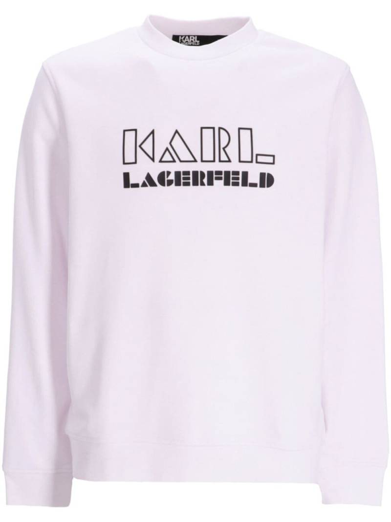 Karl Lagerfeld logo-print cotton sweatshirt - White von Karl Lagerfeld