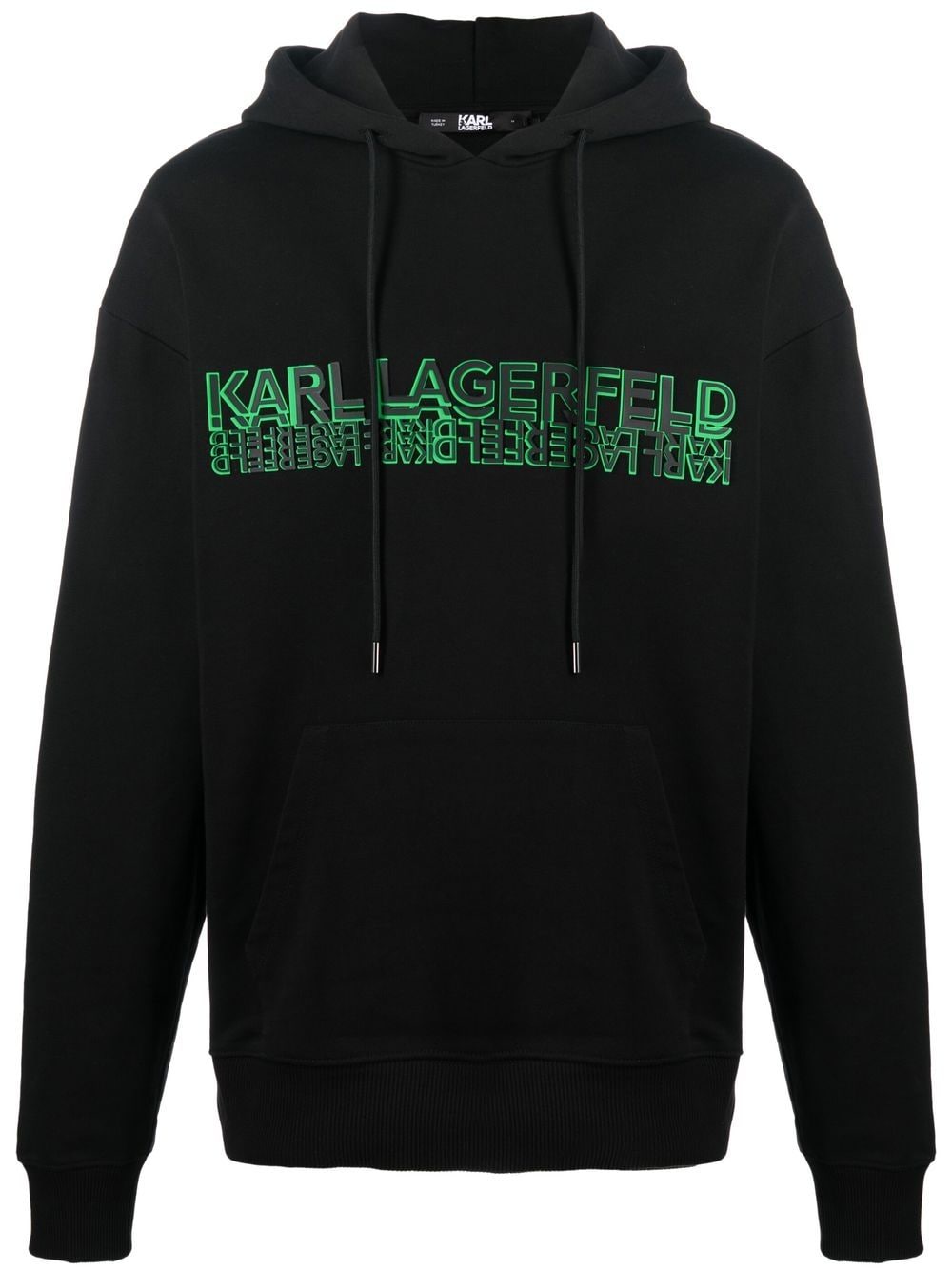 Karl Lagerfeld logo-print drawstring hoodie - Black von Karl Lagerfeld