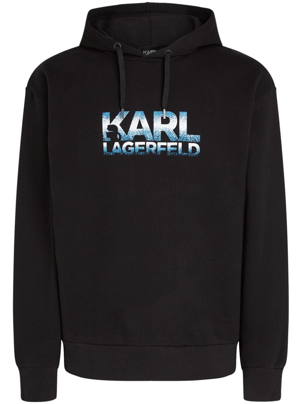 Karl Lagerfeld logo-print organic cotton hoodie - Black von Karl Lagerfeld