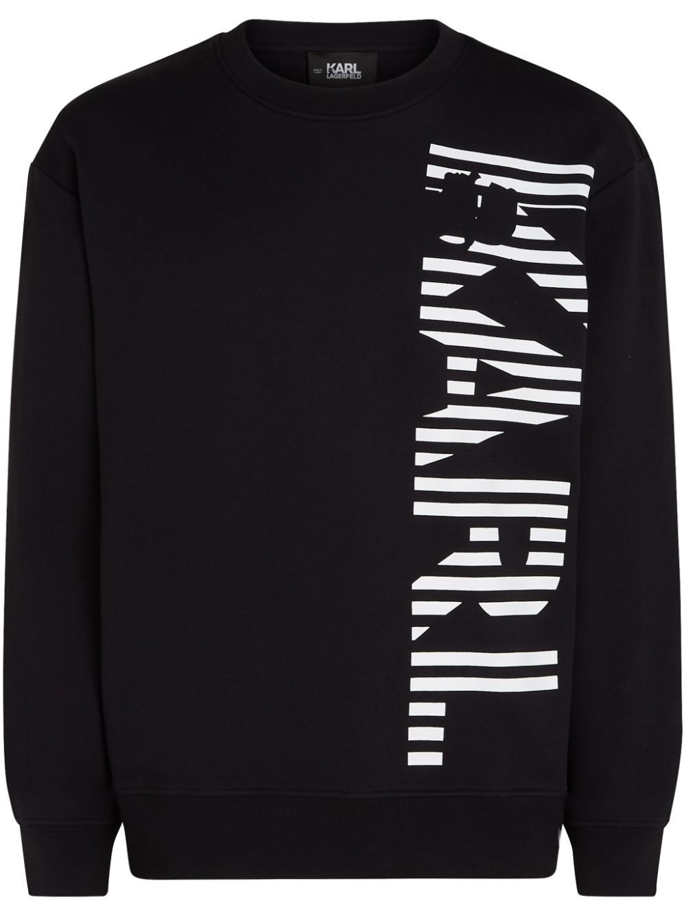 Karl Lagerfeld vertical-logo organic-cotton sweatshirt - Black von Karl Lagerfeld