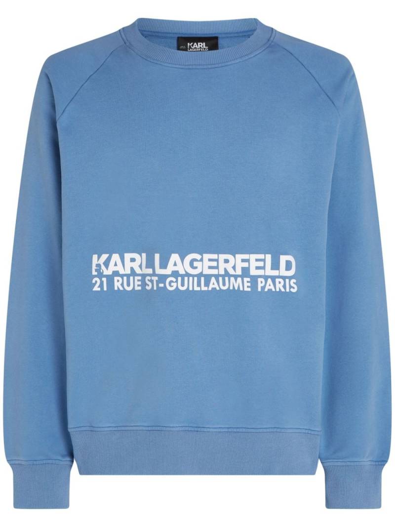 Karl Lagerfeld Rue St-Guillaume organic-cotton sweatshirt - Blue von Karl Lagerfeld