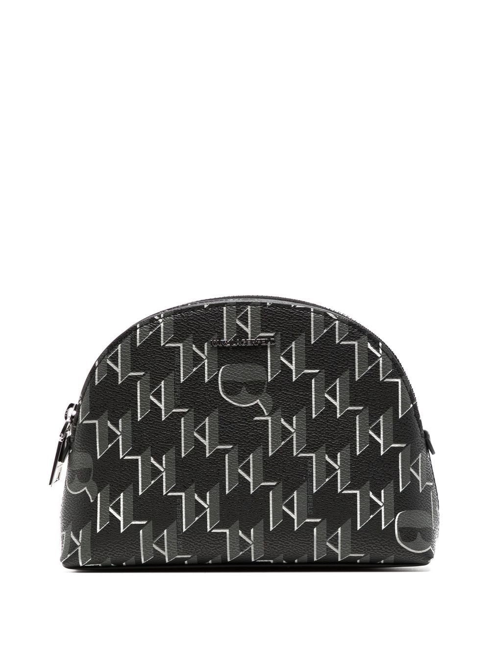 Karl Lagerfeld logo-print pouch bag - Black von Karl Lagerfeld