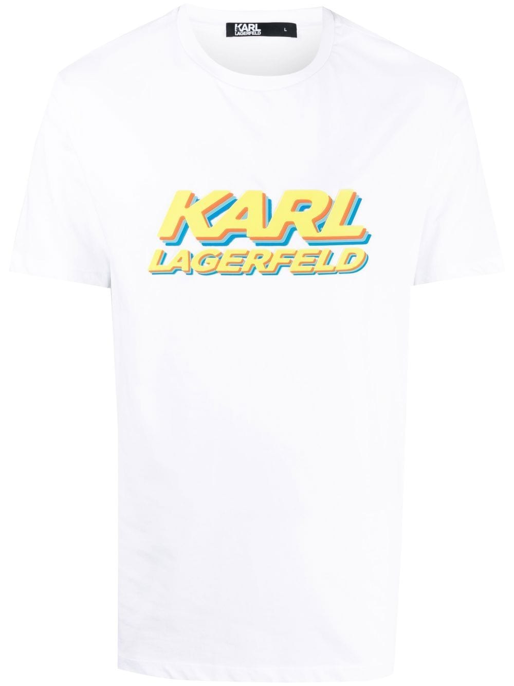 Karl Lagerfeld logo-print short-sleeve T-shirt - White von Karl Lagerfeld