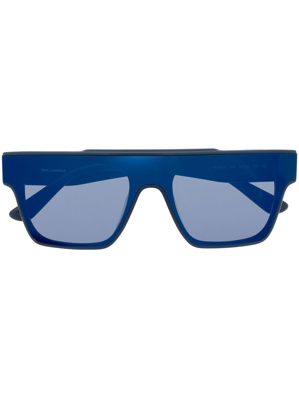 Karl Lagerfeld logo-print square-frame sunglasses - Blue von Karl Lagerfeld