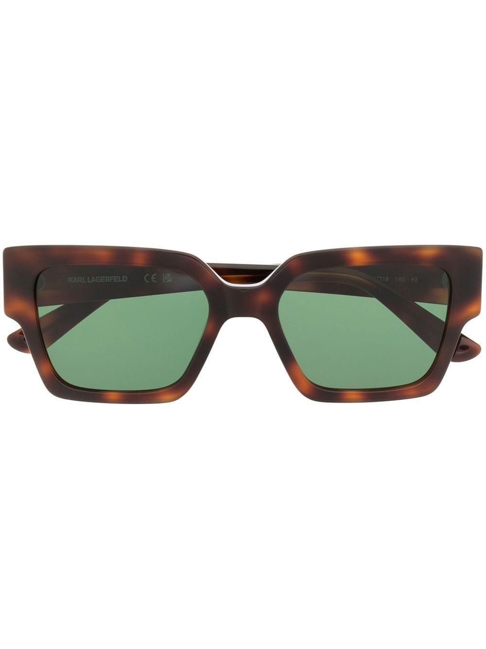 Karl Lagerfeld logo-print square-frame sunglasses - Brown von Karl Lagerfeld