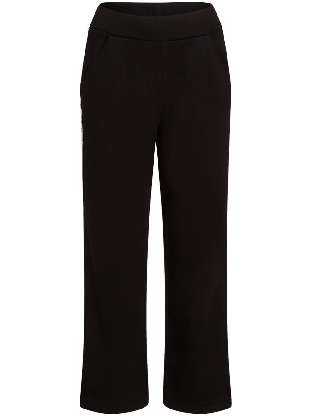 Karl Lagerfeld logo-tape wide-leg trousers - Black von Karl Lagerfeld