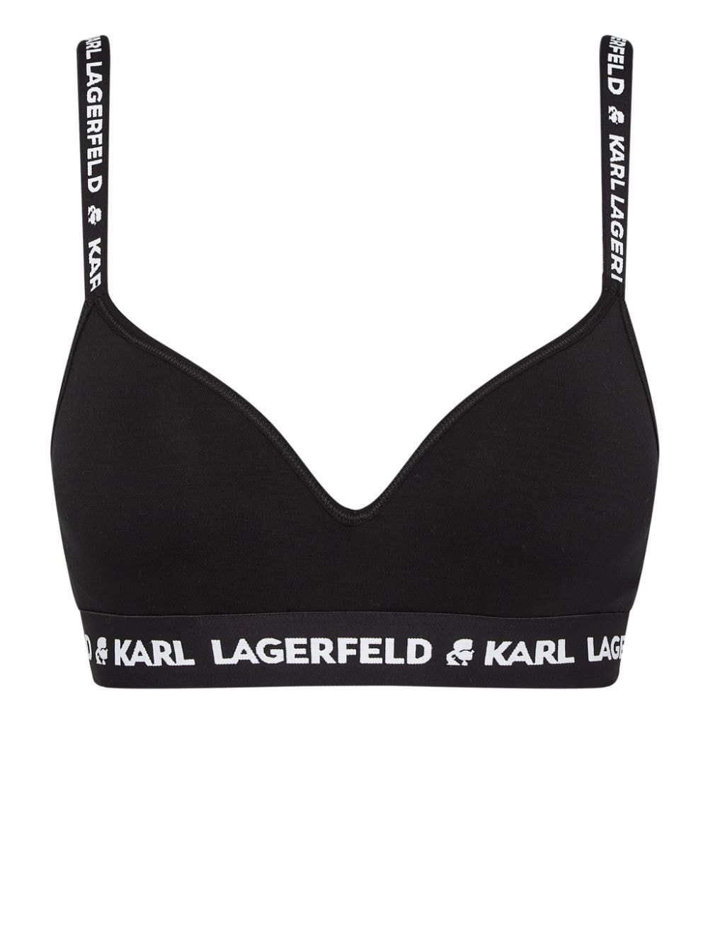 Karl Lagerfeld logo-underband padded bra - Black von Karl Lagerfeld