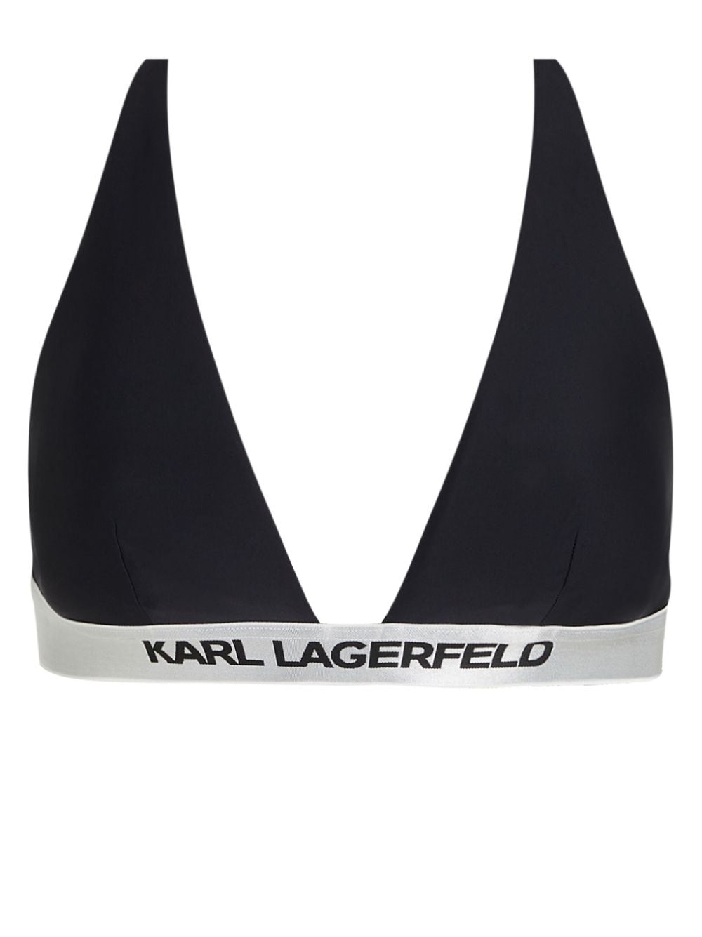 Karl Lagerfeld logo-underband triangle bikini top - Black von Karl Lagerfeld