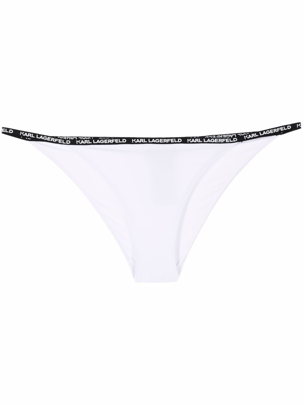 Karl Lagerfeld logo-waist slip-on bikini briefs - White von Karl Lagerfeld