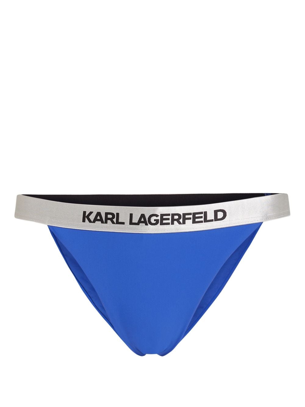 Karl Lagerfeld logo-waistband bikini bottoms - Blue von Karl Lagerfeld