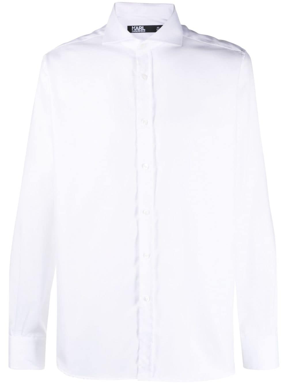 Karl Lagerfeld long-sleeve cotton shirt - White von Karl Lagerfeld