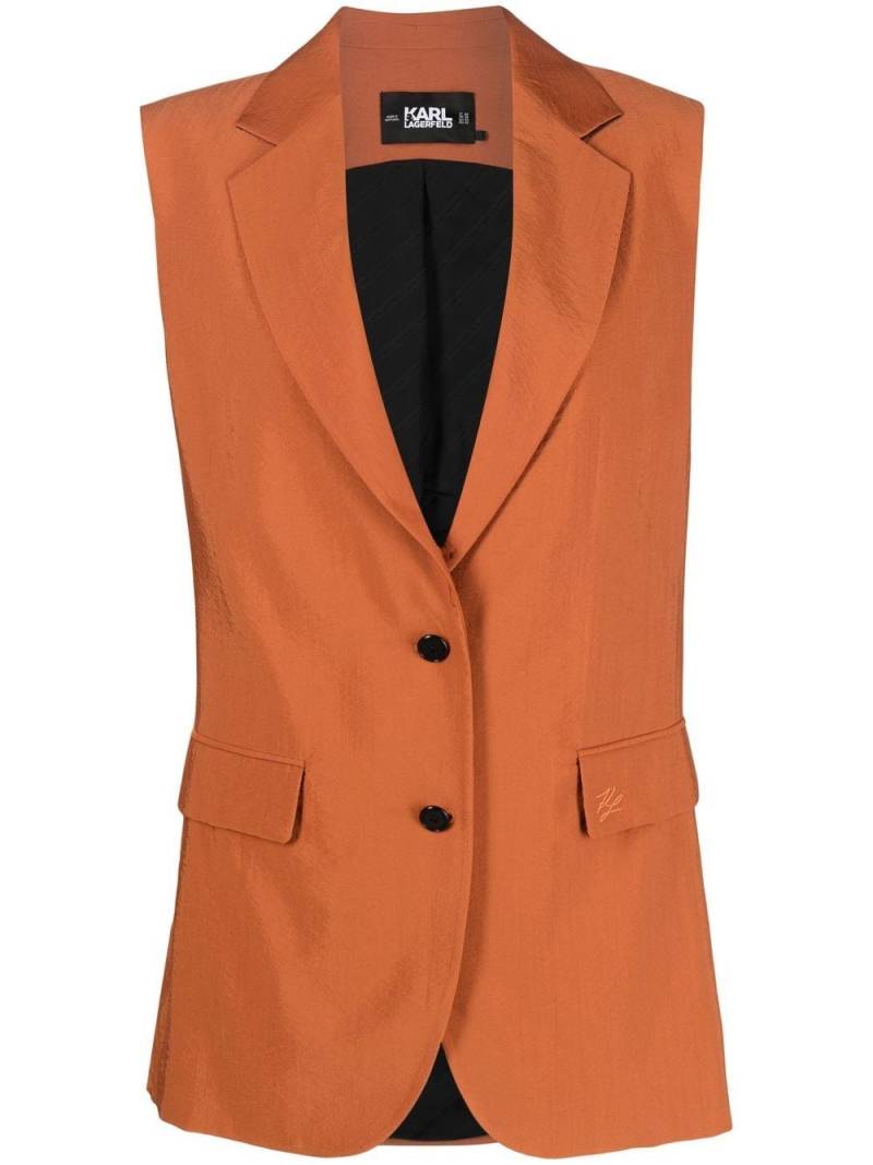 Karl Lagerfeld longline tailored waistcoat - Orange von Karl Lagerfeld