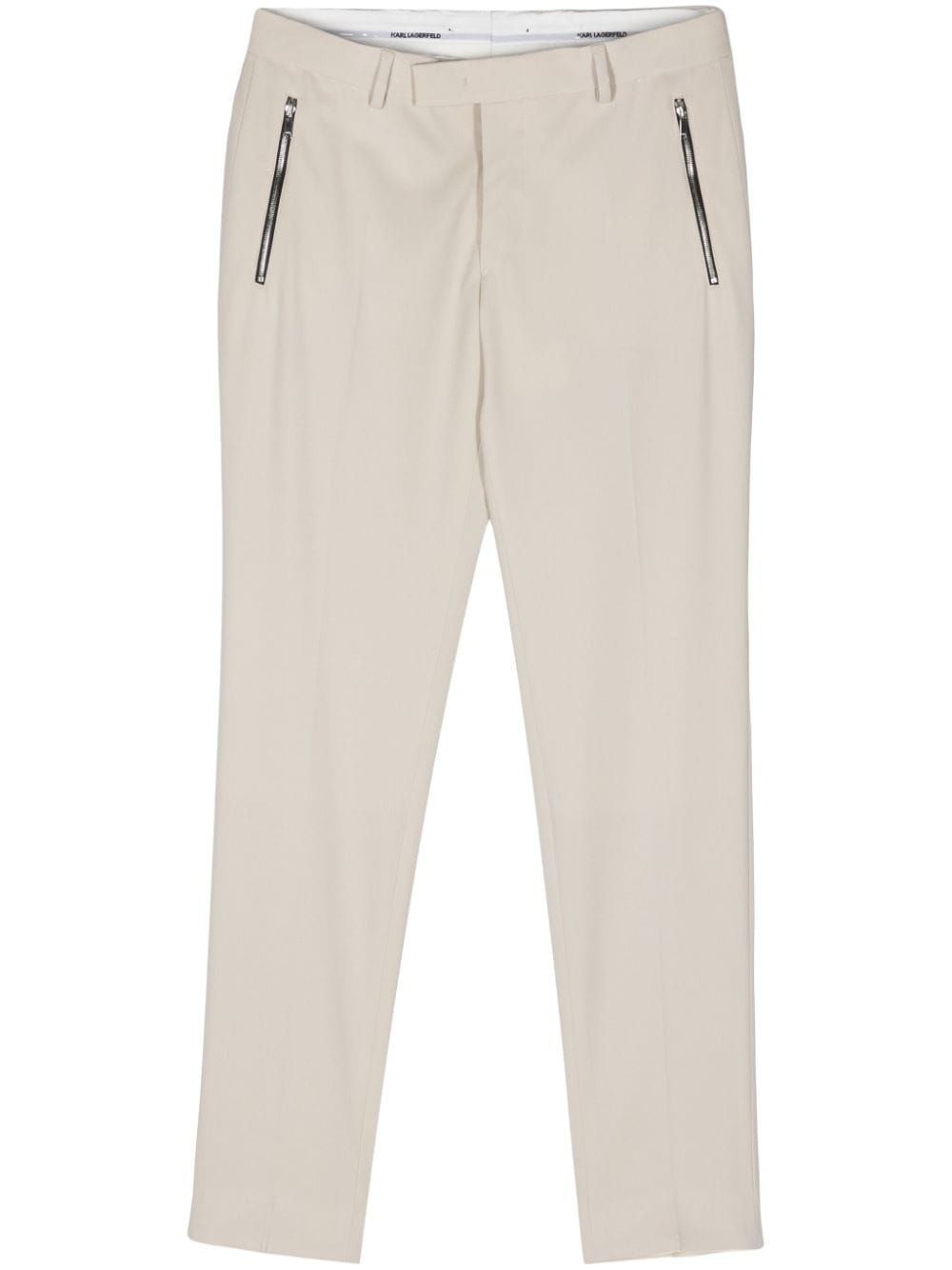 Karl Lagerfeld mid-rise tailored trousers - Neutrals von Karl Lagerfeld