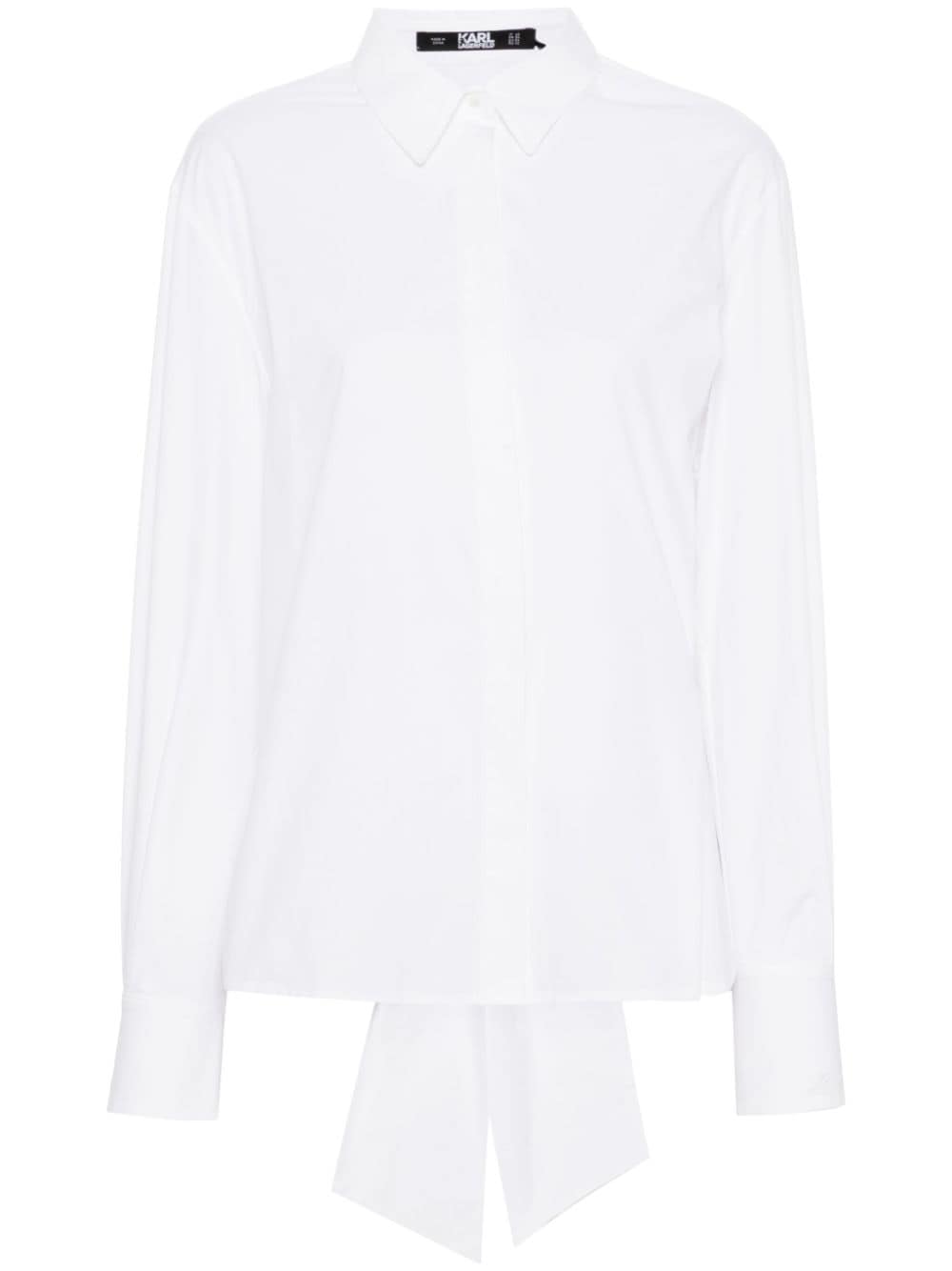 Karl Lagerfeld organic cotton poplin shirt - White von Karl Lagerfeld