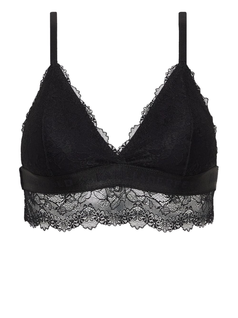 Karl Lagerfeld padded lace triangle bra - Black von Karl Lagerfeld