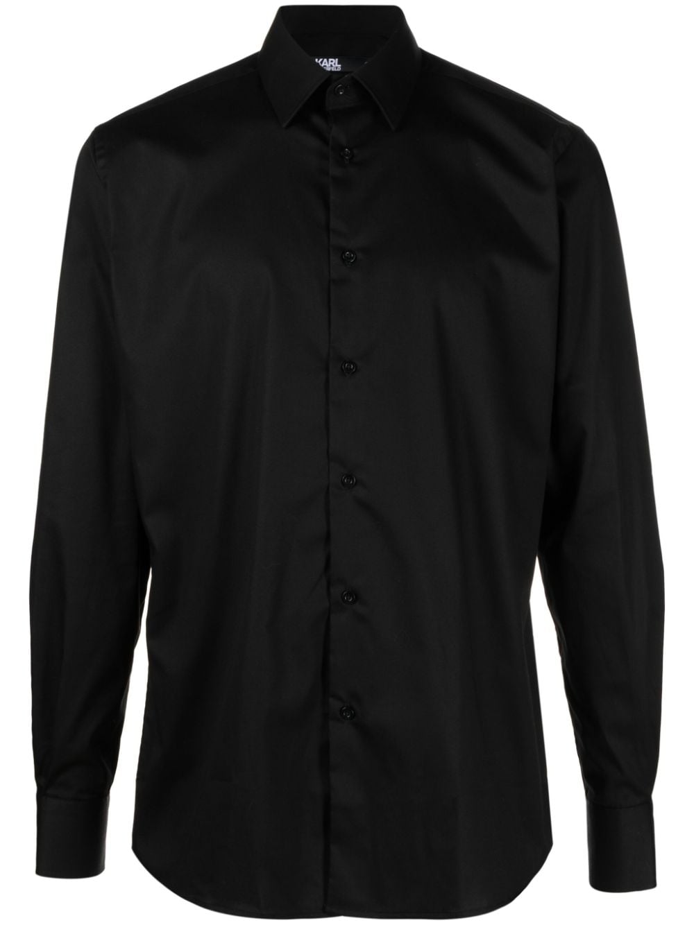 Karl Lagerfeld poplin long-sleeve cotton shirt - Black von Karl Lagerfeld
