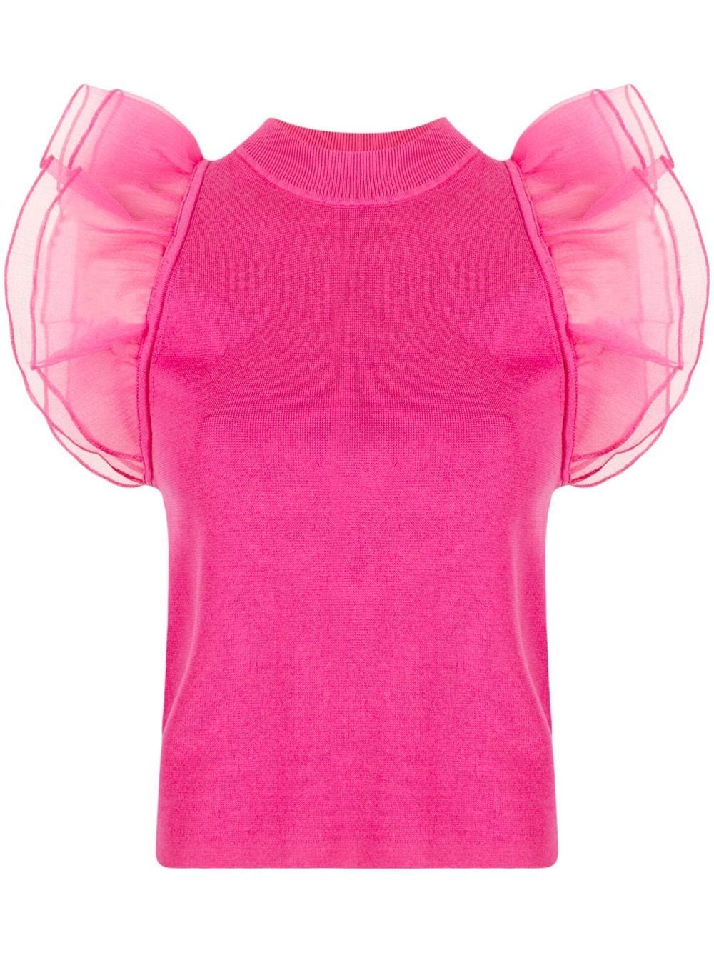 Karl Lagerfeld puff-sleeve high-neck top - Pink von Karl Lagerfeld