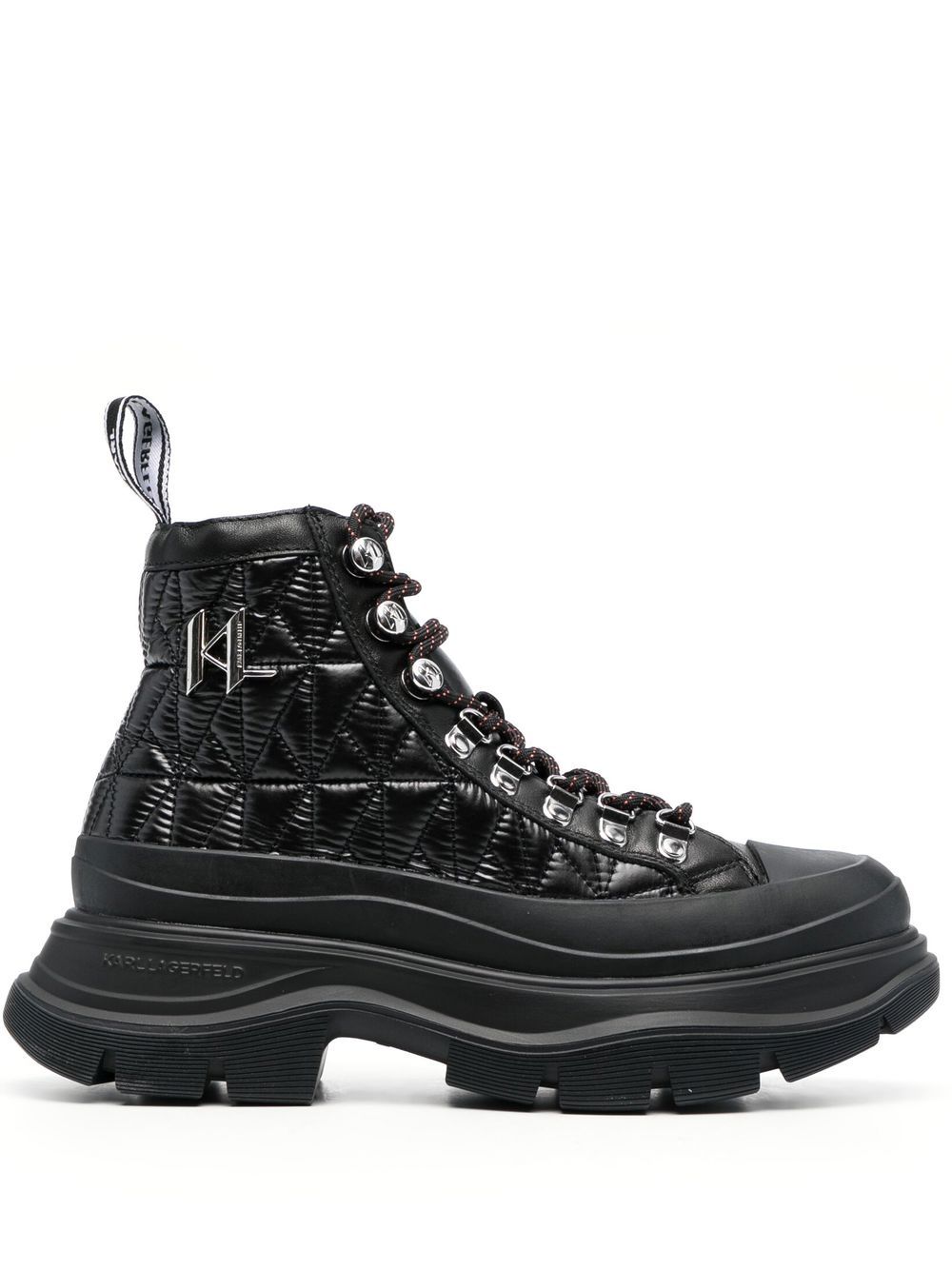 Karl Lagerfeld quilted platform boots - Black von Karl Lagerfeld