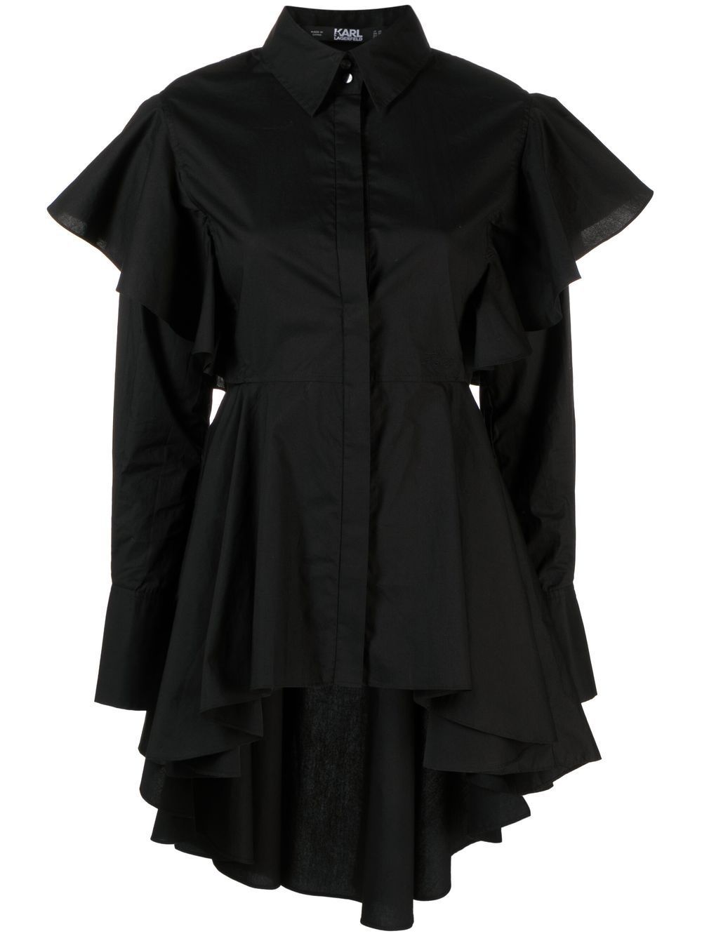 Karl Lagerfeld ruffle-detail shirt - Black von Karl Lagerfeld