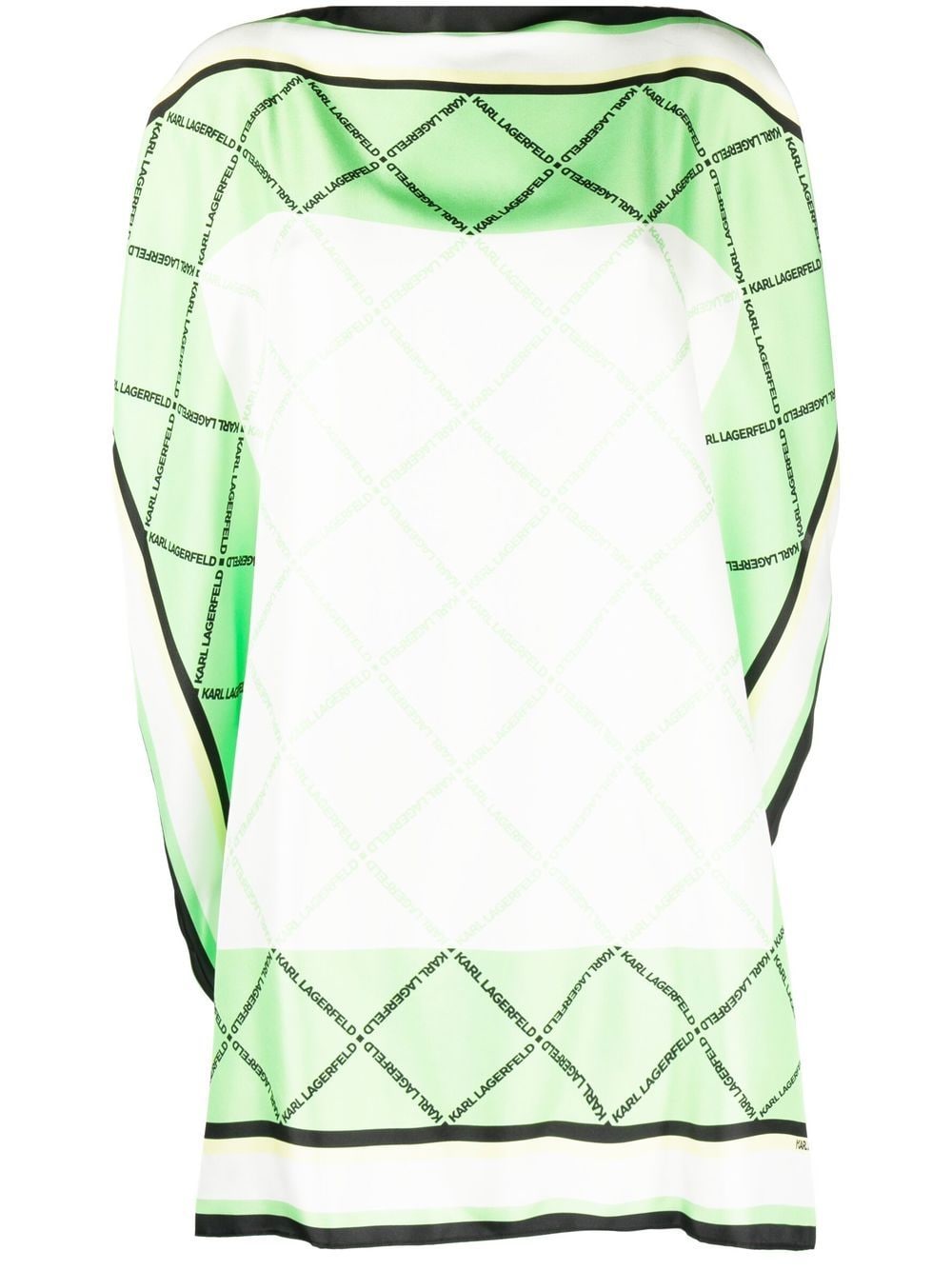 Karl Lagerfeld silk scarf longline top - Green von Karl Lagerfeld