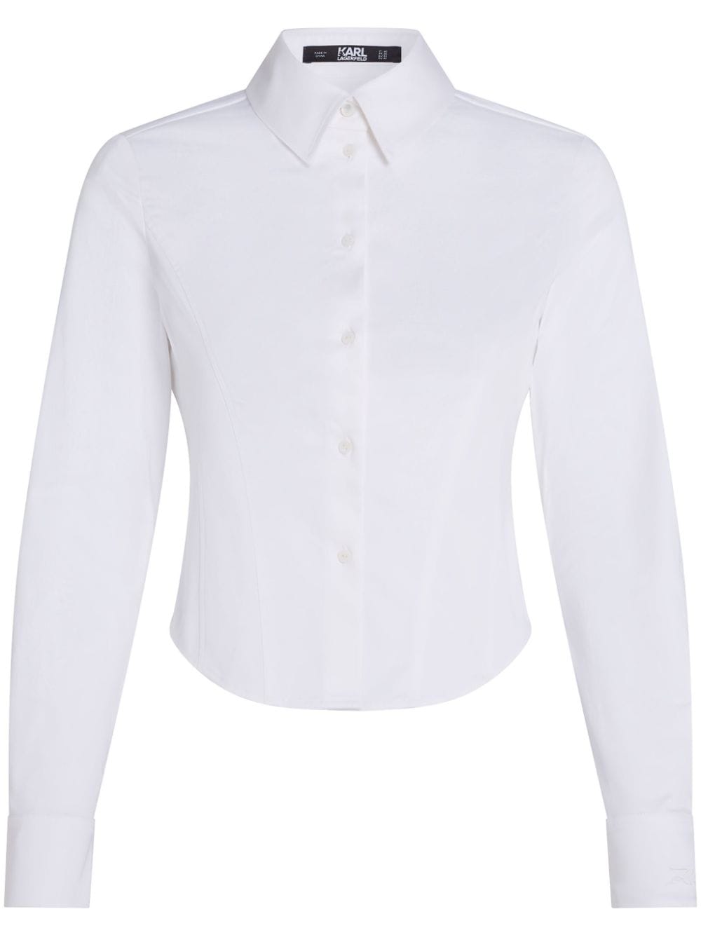 Karl Lagerfeld slim-fit poplin shirt - White von Karl Lagerfeld