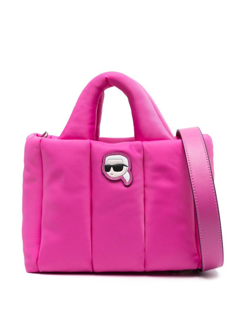 Karl Lagerfeld small K/Ikonik quilted tote bag - Pink von Karl Lagerfeld