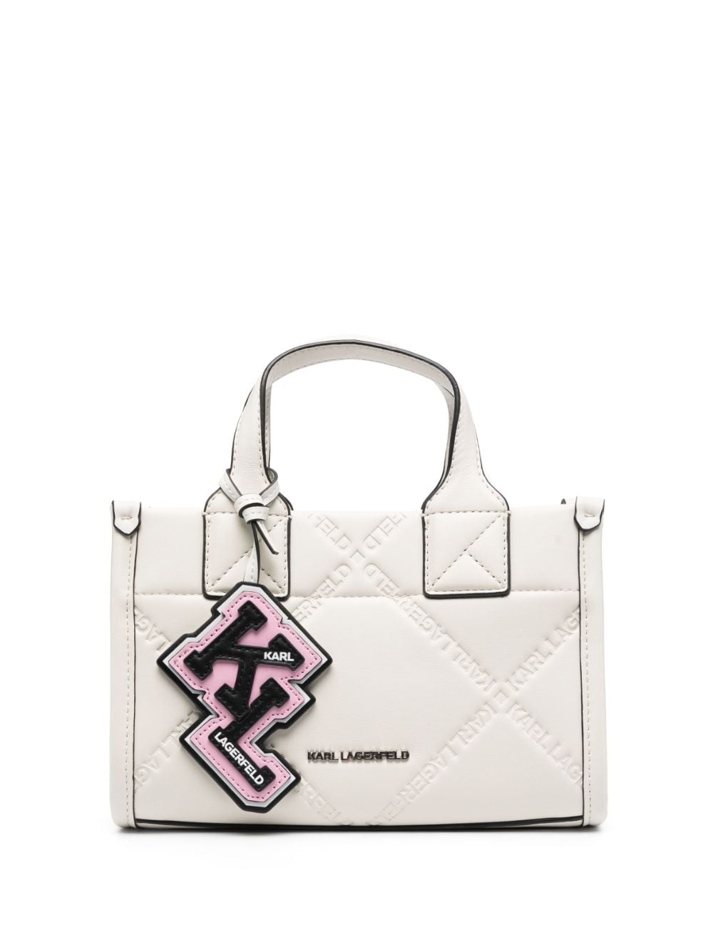 Karl Lagerfeld small K/Skuare tote bag - White von Karl Lagerfeld