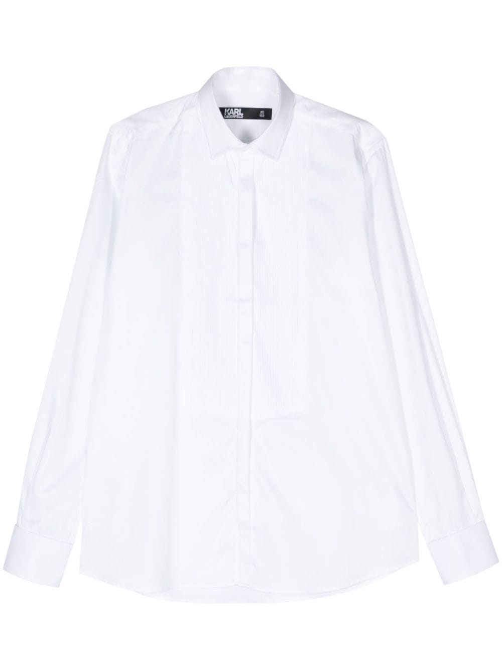 Karl Lagerfeld smocking-detail poplin shirt - White von Karl Lagerfeld