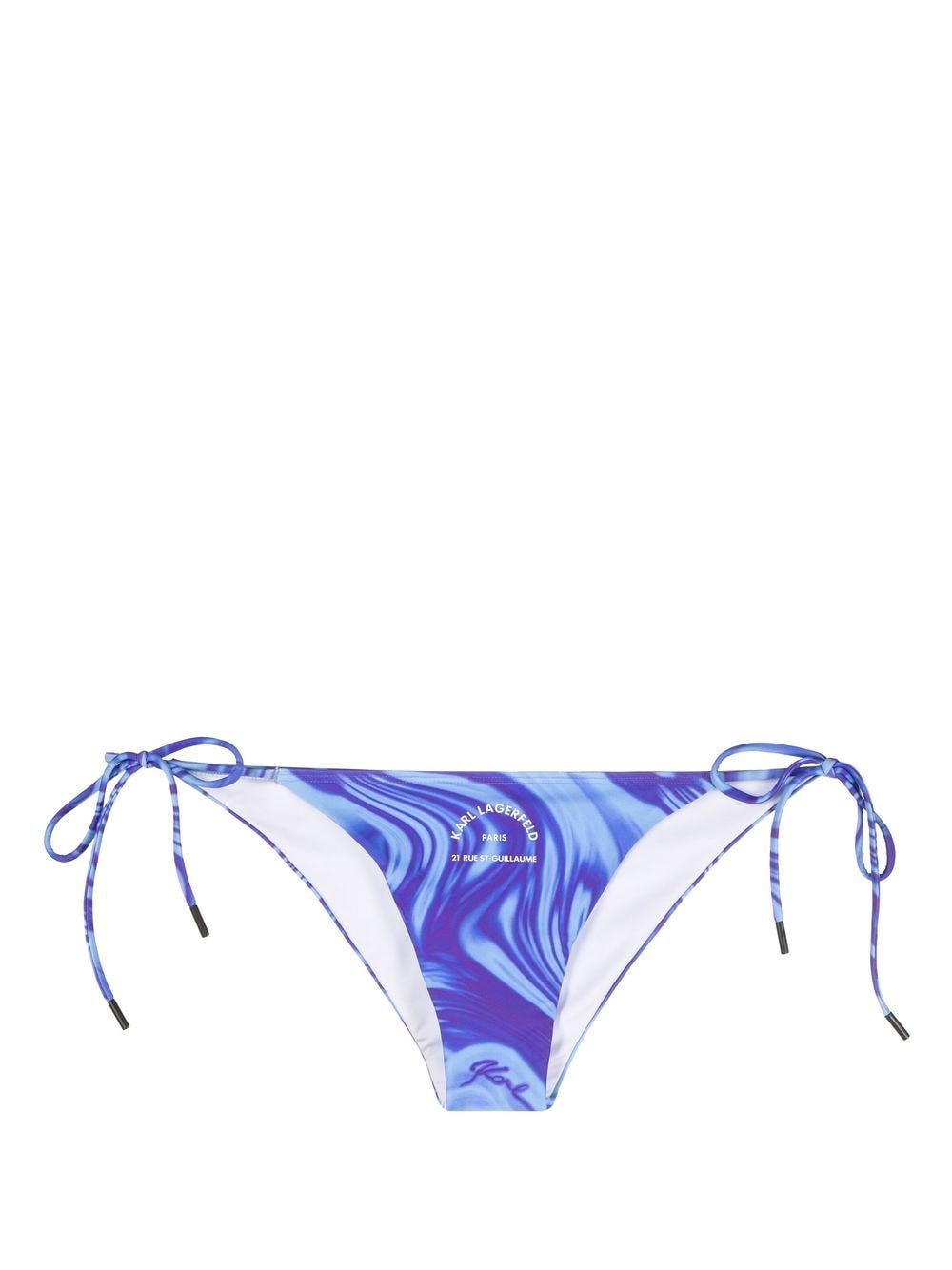 Karl Lagerfeld string-tie bikini bottoms - Blue von Karl Lagerfeld