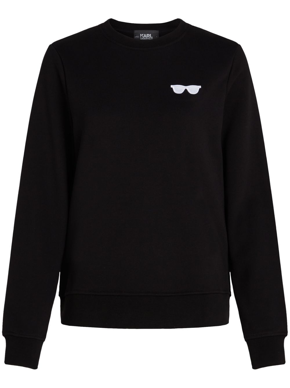 Karl Lagerfeld sunglasses-embroidered organic-cotton sweatshirt - Black von Karl Lagerfeld