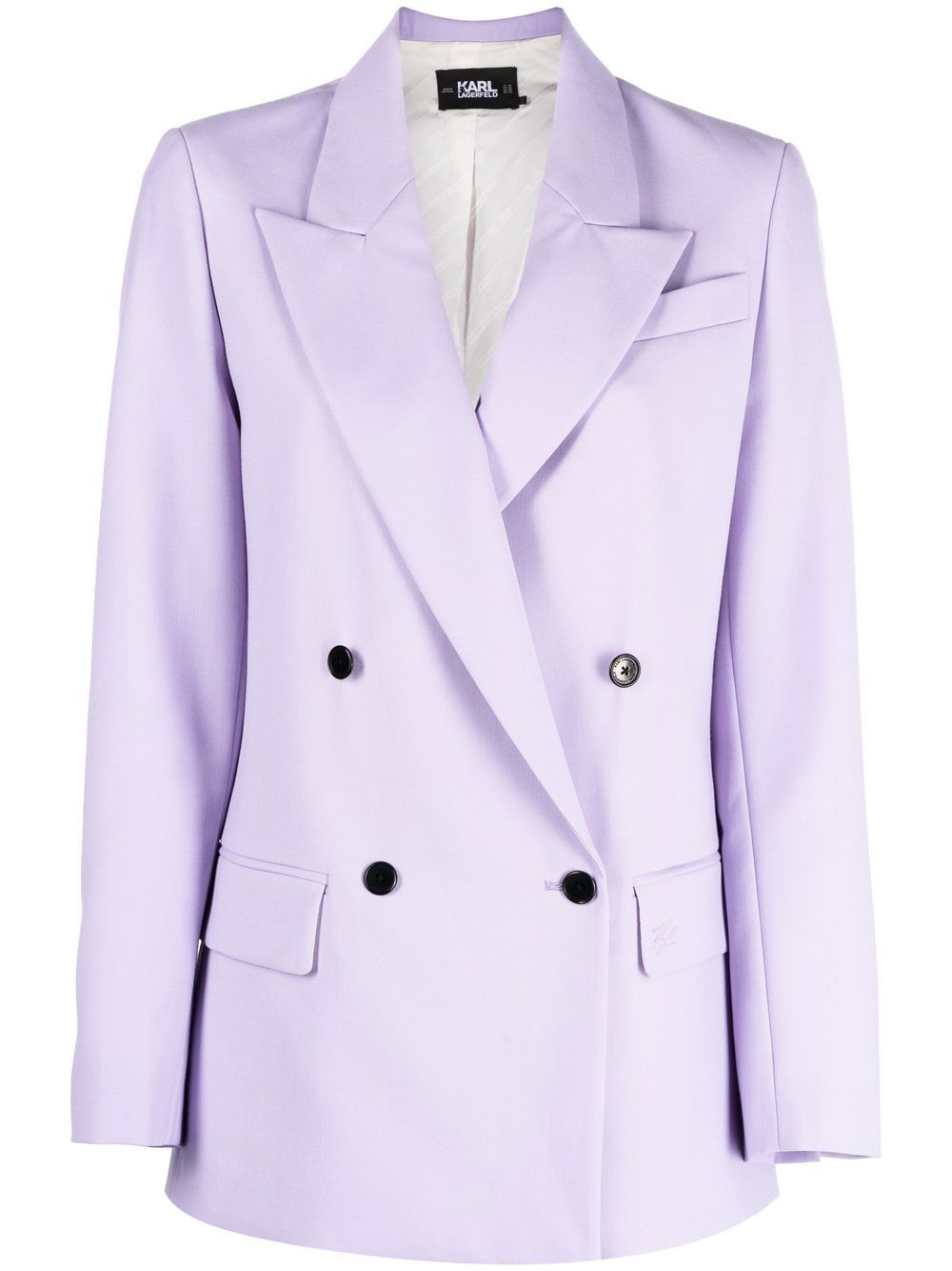 Karl Lagerfeld tailored double-breasted blazer - Purple von Karl Lagerfeld