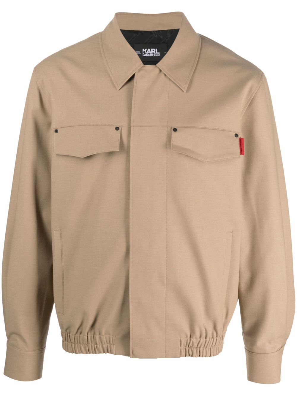 Karl Lagerfeld tailored shirt jacket - Neutrals von Karl Lagerfeld