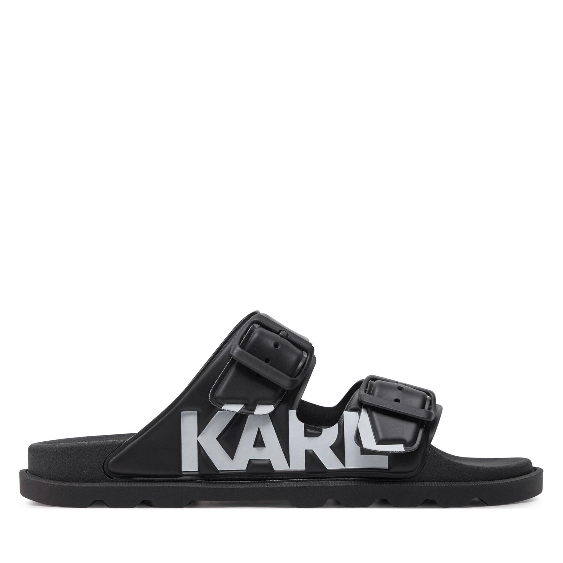 Sandalen KARL LAGERFELD KL80978 Black Rubber w/White V01 von Karl Lagerfeld