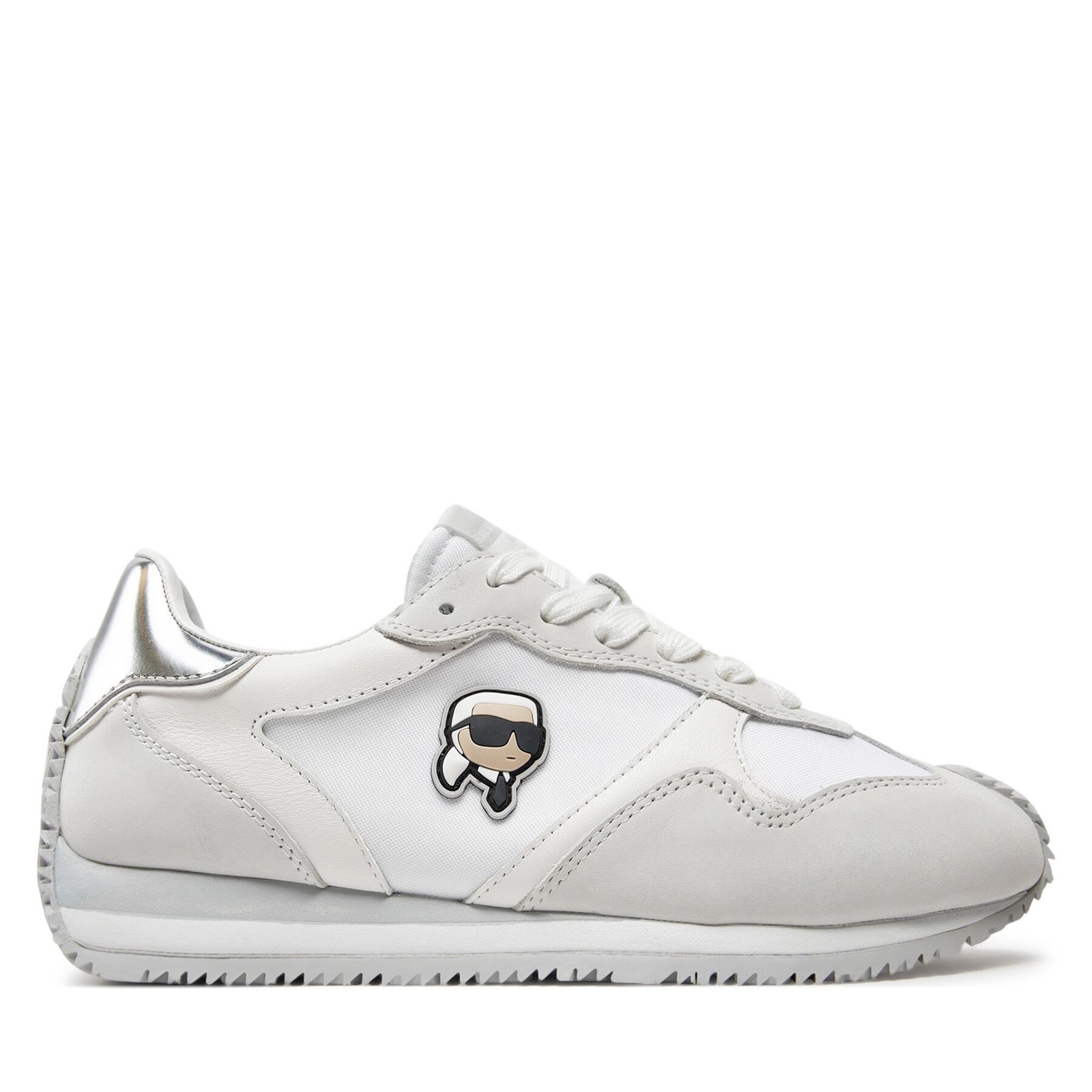 Sneakers KARL LAGERFELD KL63930N White Lthr/Textile w/Silver 41S von Karl Lagerfeld