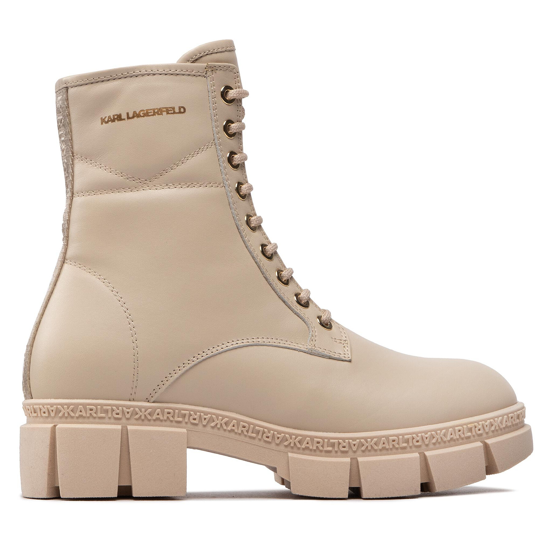 Stiefeletten KARL LAGERFELD KL43250 Cream Lthr von Karl Lagerfeld