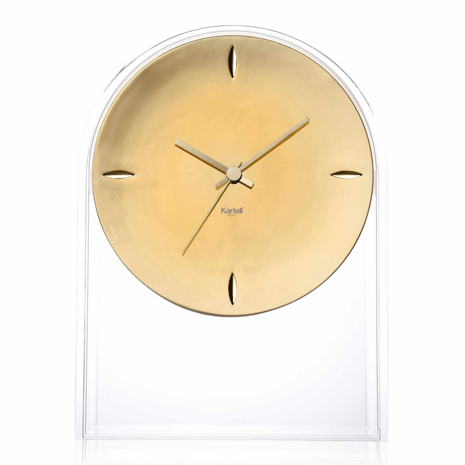 Air du Temps Tischuhr, Farbe transparent/kristallklar-gold von Kartell