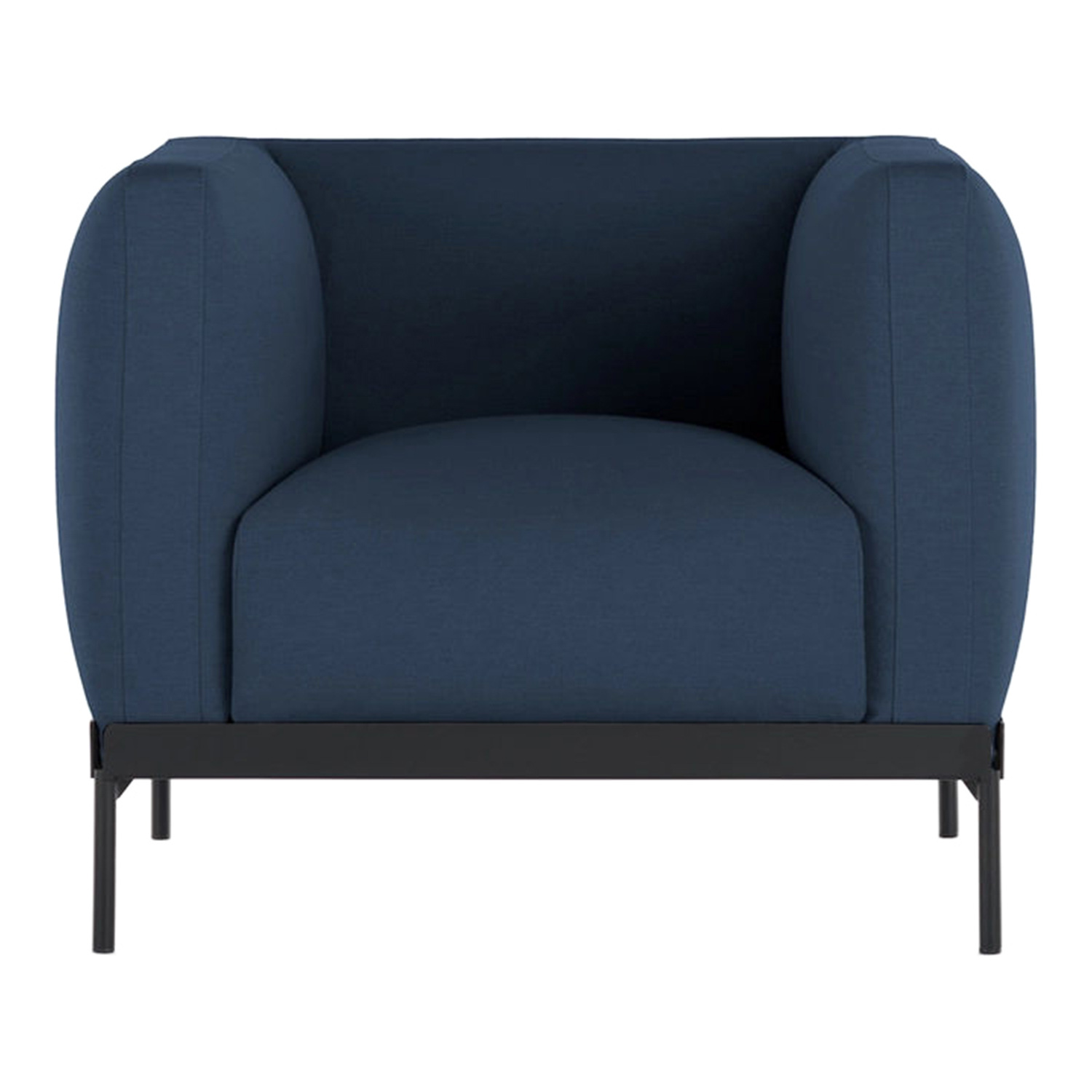 Asia Stoff-Sessel, Stoff cotone plain - c4/blau von Kartell