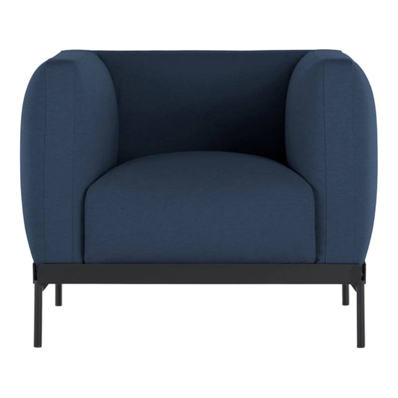 Asia Stoff-Sessel, Stoff cotone plain - c4/blau von Kartell
