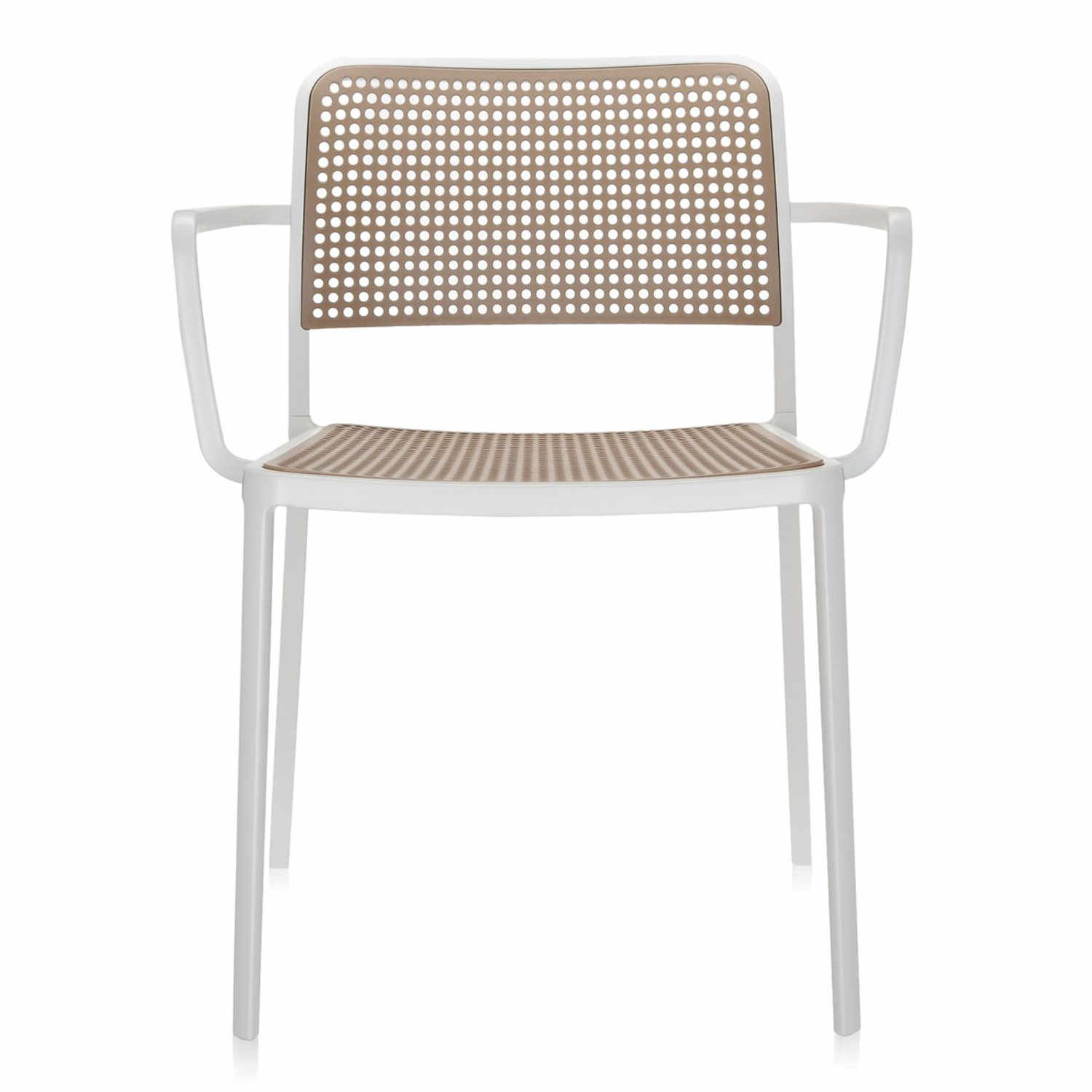 Audrey Armlehnstuhl, Farbe weiss-sand Audrey Armlehnstuhl, Farbe weiss-sand von Kartell