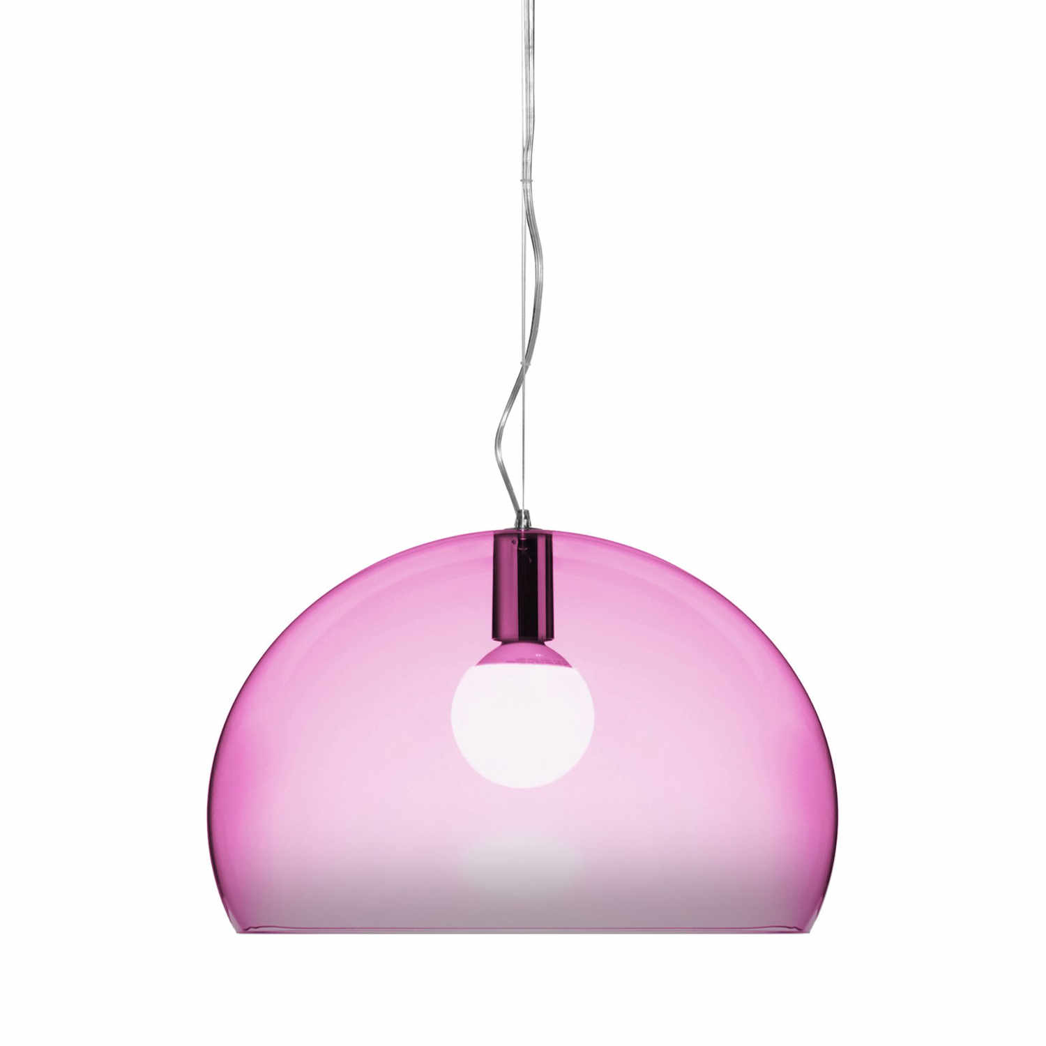 FL/Y Pendelleuchte, Farbe transparent/pink k7 von Kartell