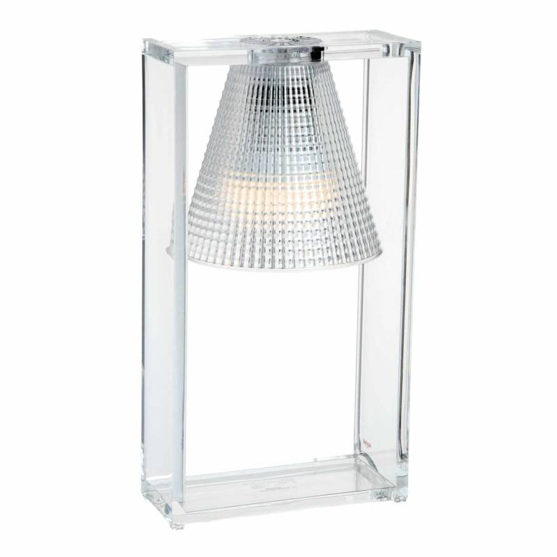 Light-Air LED Tischleuchte, Prägung mit, Farbe transparent/glasklar von Kartell