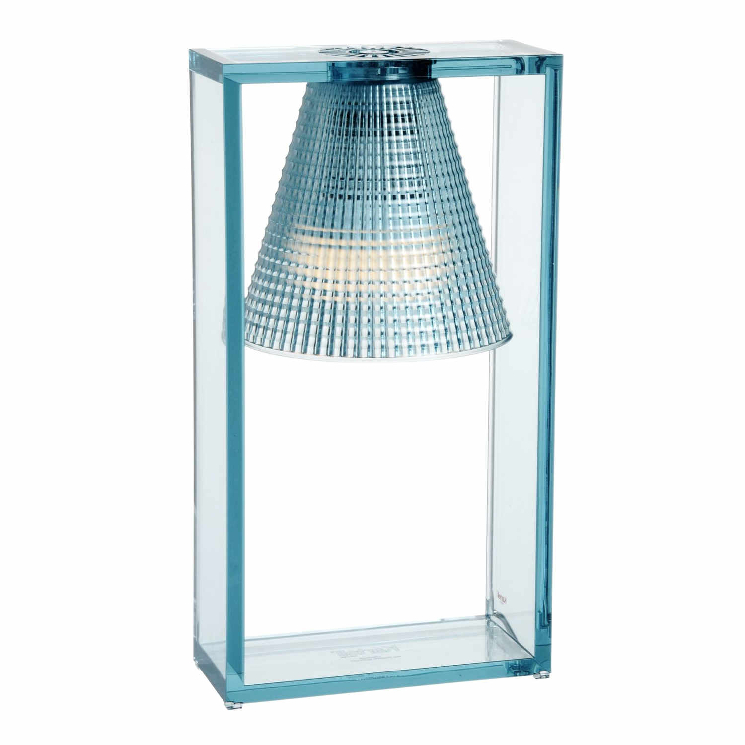Light-Air LED Tischleuchte, Prägung mit, Farbe transparent/hellblau von Kartell