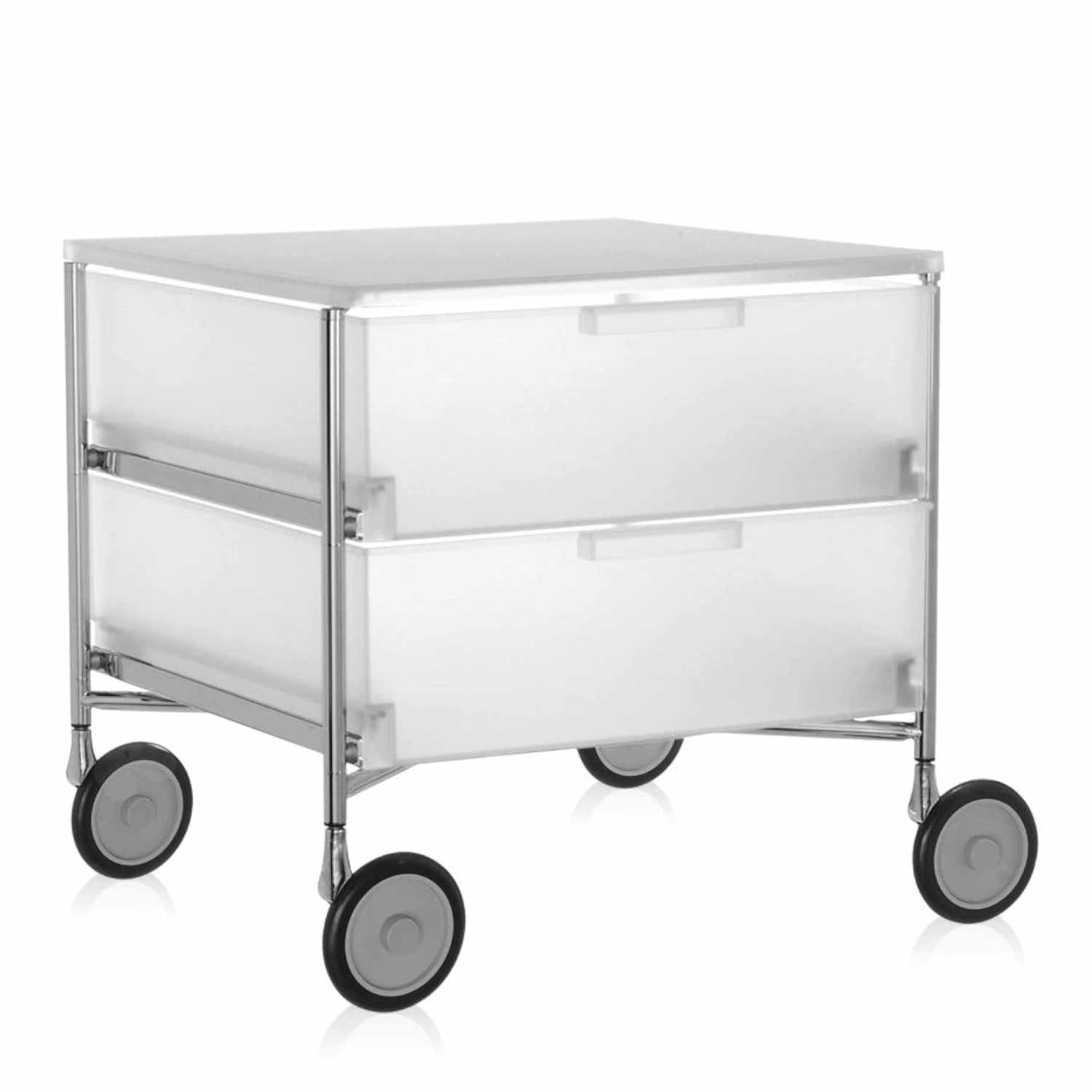 Mobil Schubladen Rollcontainer, Farbe eisfarben l1 (opal), Anzahl Schubladen 2 von Kartell